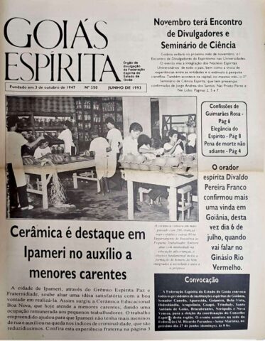 FOTO 54 Publicação no Jornal Goiás Espírita de junho de 1993