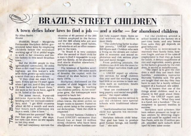 FOTO 55 The boston Globe de 13 de novembro de 1984